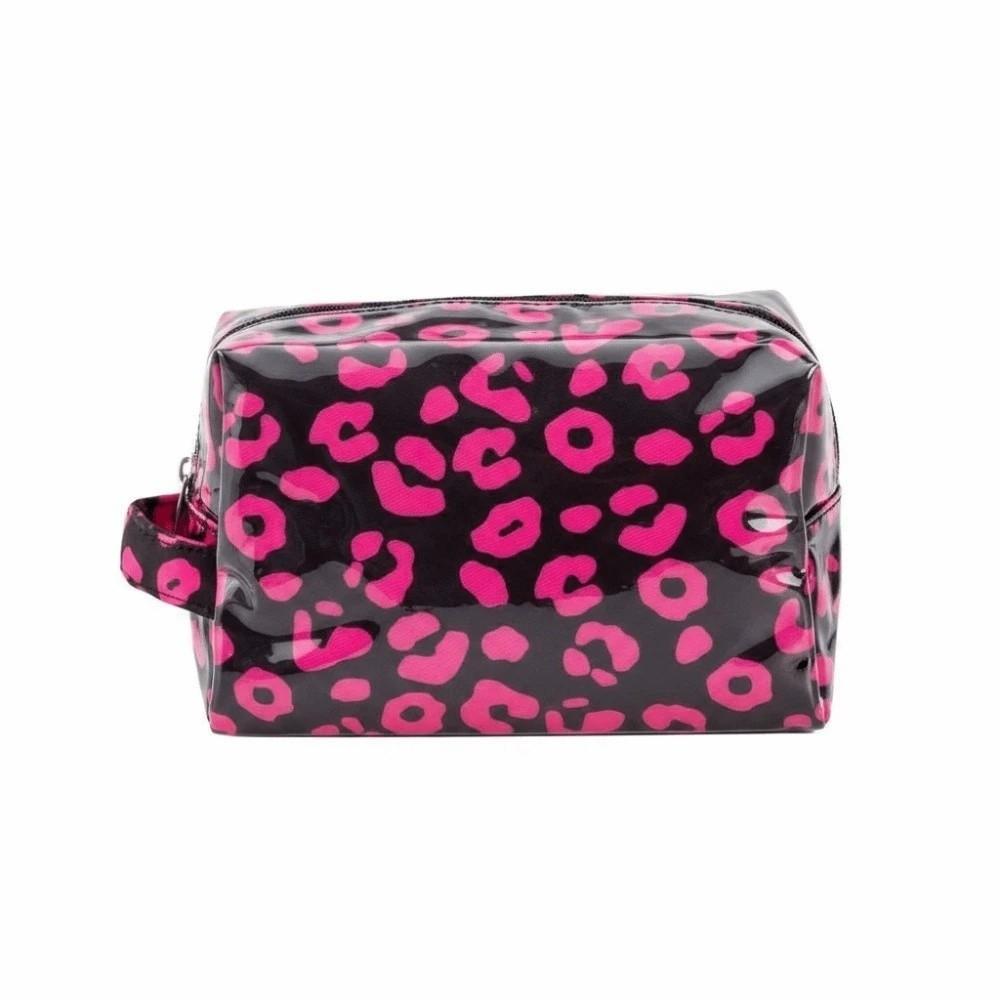 Leopard Print Makeup Bag Large Capacity Cosmetic Pouch Leopard Organizer  Trendy Women