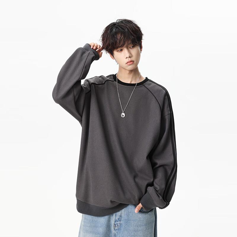 

TOM ADAM Striped Colorblock Crewneck Sweatshirt 3XL
