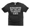 Introvert T-Shirt Cat Owner Shirt Cat Mom Cat Dad Shirts Anti Social Person Tee