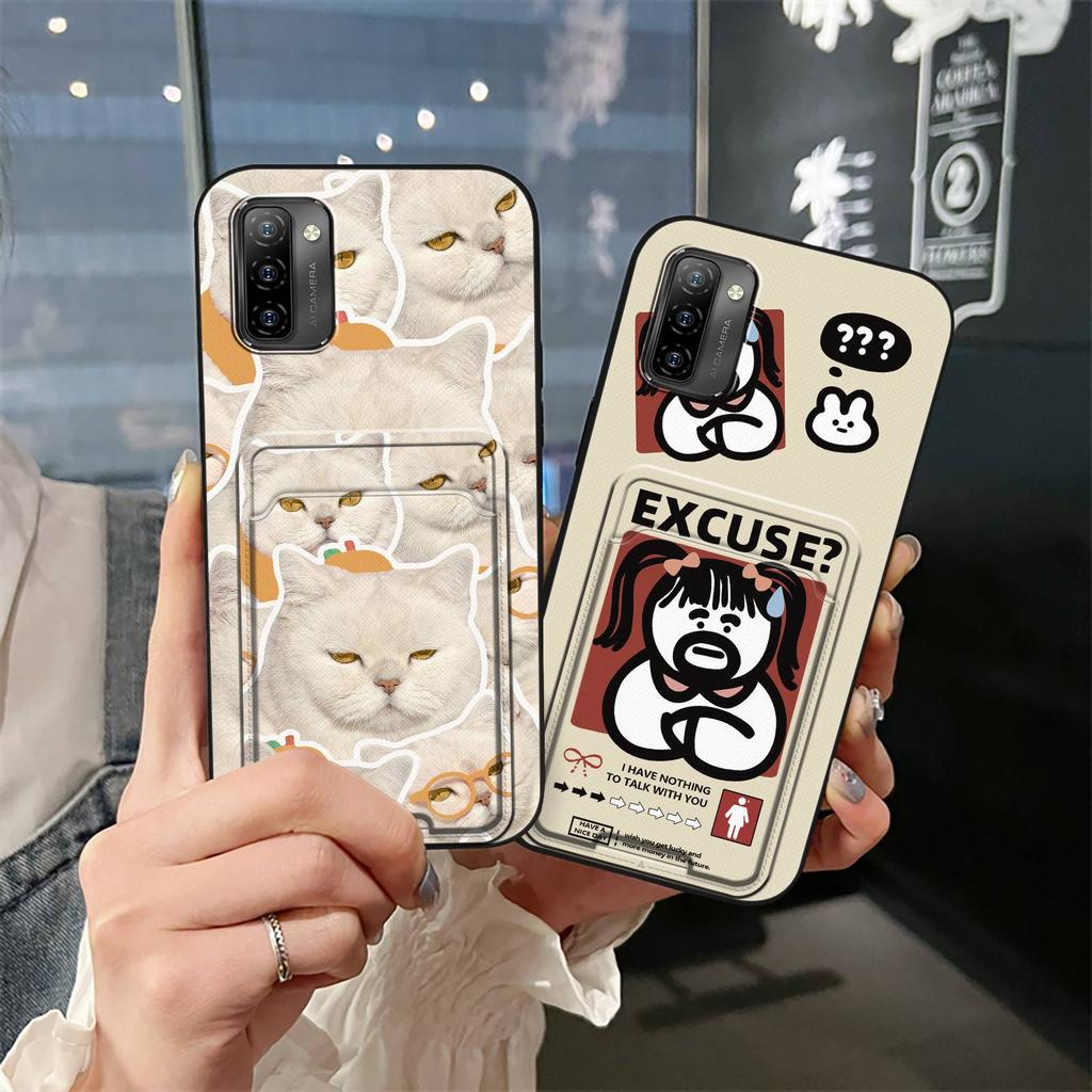 Shockproof Dirt-resistant Phone Case For Ulefone Note12P Soft case Cartoon Card slot Fashion Design Silicone TPU Cover