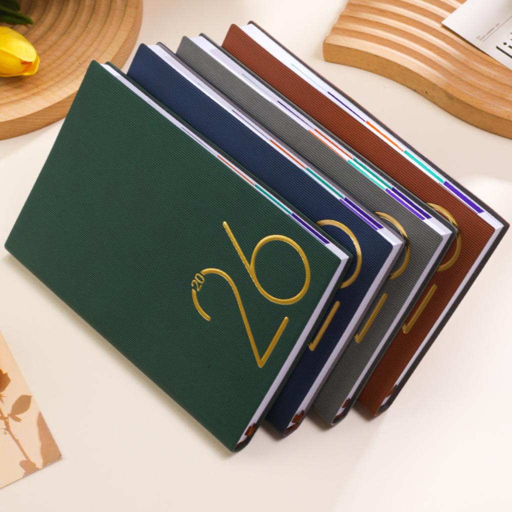 2026 English Calendar Calendar Book Daily Plan Notebook Portable A7 Pocket Calendar