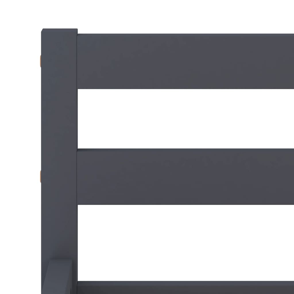 Solid Wood Bed Frame Gray Pine 160 x 200 cm