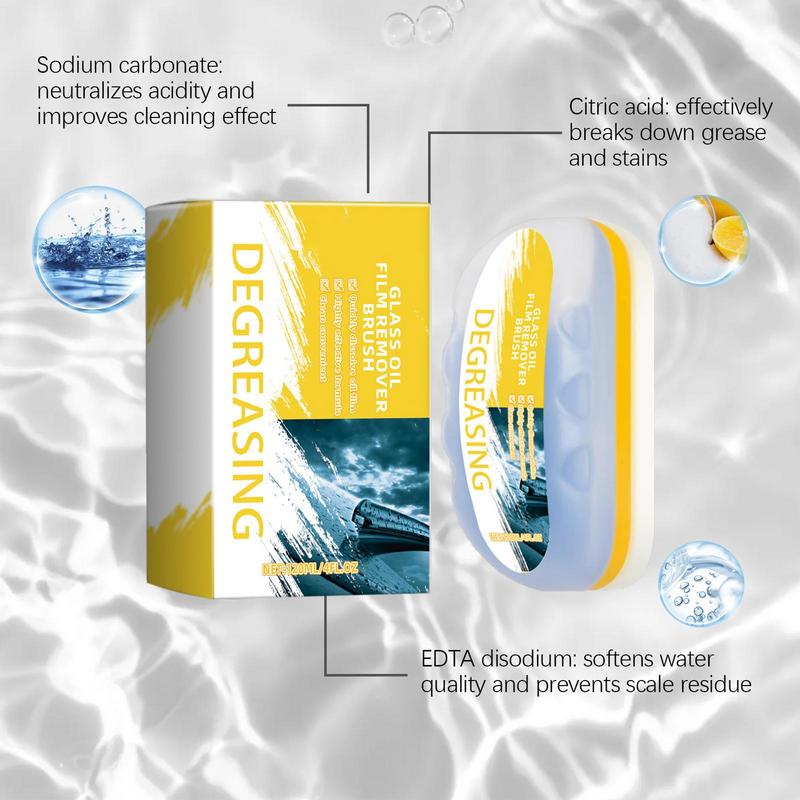 Car Glass Oil Film Cleaner Windshield Oil Film Cleaner Car Oil Film Cleaning Brush Glass Oil Film Remover Front Windshield