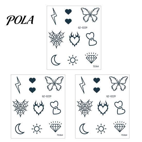 3 Pezzi Adesivi Tatuaggio Impermeabili per Uomo Donna, Viso Corpo Braccio Petto Spalla Coscia Vita Tatuaggio Temporaneo Decalcomania, Tatuaggio Finto Body Art a Lunga Durata