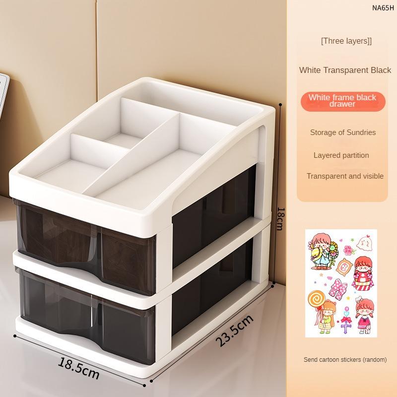 Desktop Makeup Drawer Type Cosmetic Storage Box Make Up Case Brush Holder Lipstick Skincare Makeup Tables Organizer