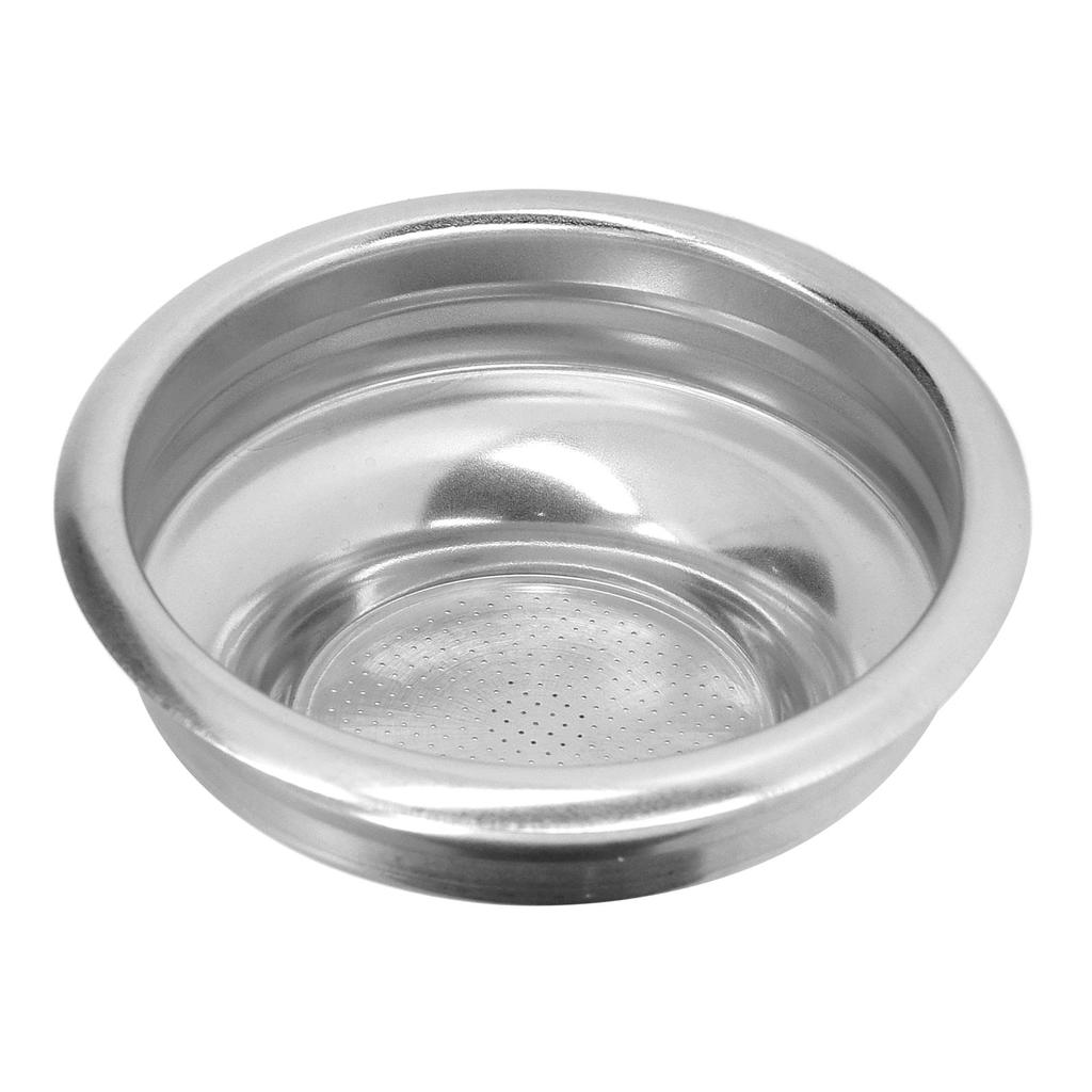 Universal 58mm Coffee Filter Basket for 1 Cup Stainless Steel Porous Bowl Compatible with Semi-Automatic Coffee Machines
