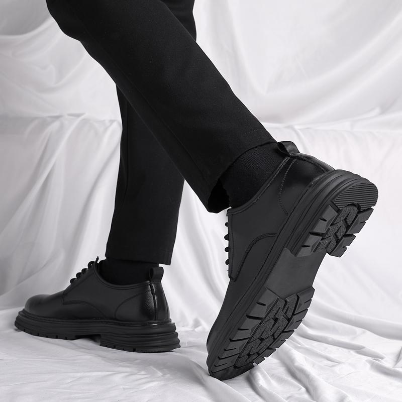 Fashion Brand Mens Oxfords Shoes Luxury Leather Men High-quality Tooling Casual Shoes Handmade Men Working Shoes Lace-Up Trend Shoes