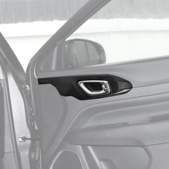 For -2025 Jeep Compass Carbon Fiber Inner Door Handle Bowl Panel Cover Trim