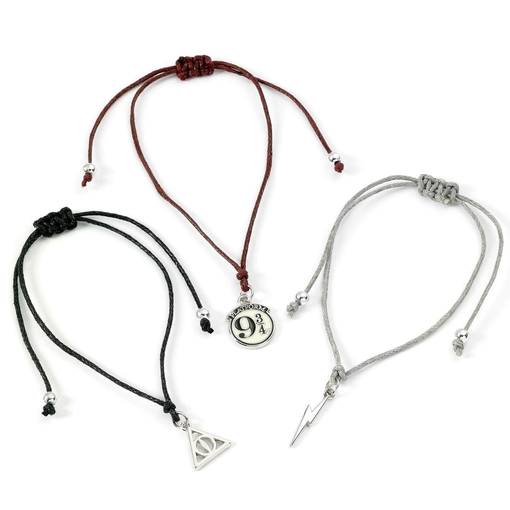 HARRY POTTER Deathly Hallows Friendship Bracelet Set Multi