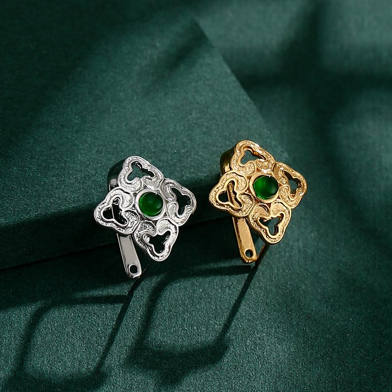 Retro Jade Pi Xiu Pendant Buckle with Jasper Hetian Jade Clip Accessories