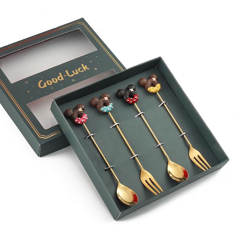 Cartoon Coffee Spoon & Fork Set