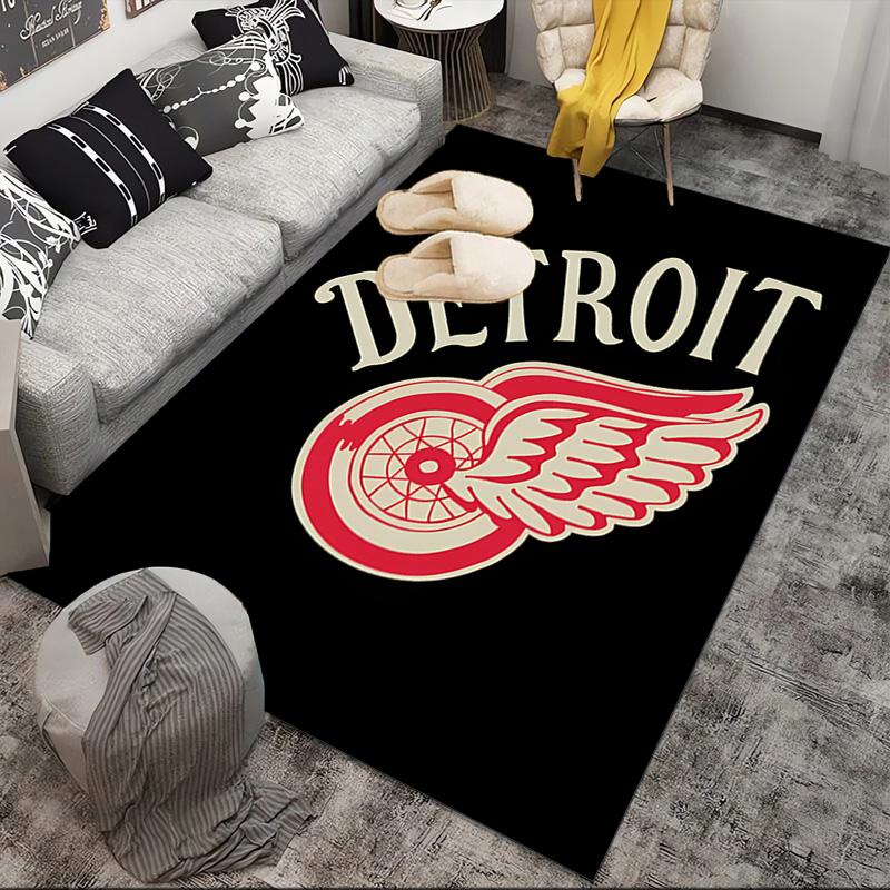 Vintage Detroit Wings Logo Area Rug Suitable for Indoor And Outdoor,Carpets for Kitchens, Homes, Offices, Living Rooms,Home Decor,Christmas Gift