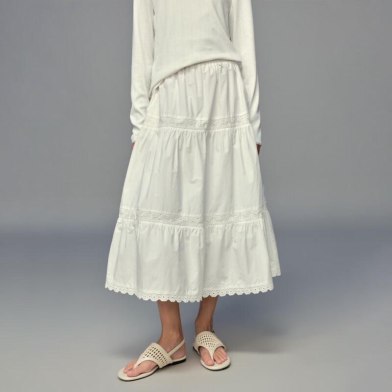 ELLE KIDS Girls  French Style Embroidered Cotton A-line Skirt 165 (M)