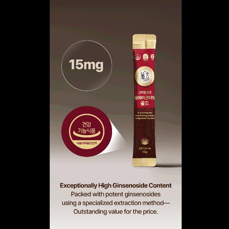 PNBG (PoongyunBogam) - Korean Red Ginseng All Day Good Time Gold (Red Ginseng Stick)