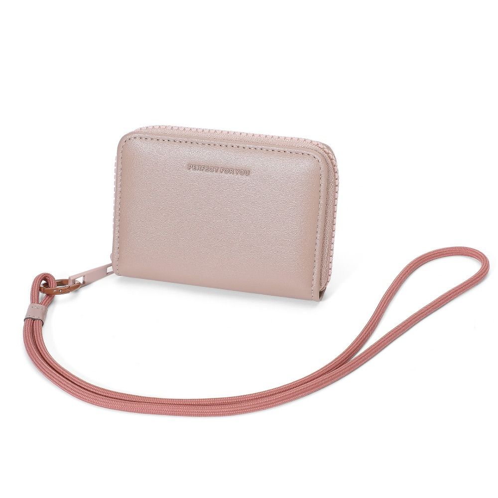 Hand Clutch Women Short Wallet Multi Card Slots Lipstick Storage Bag Hanging Neck Coin Purse  Women