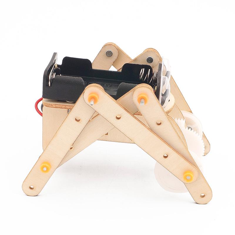 Wooden DIY Climbing Robot Kit for Primary & Secondary Students: Science Experiment & Parent-Child STEAM Activity