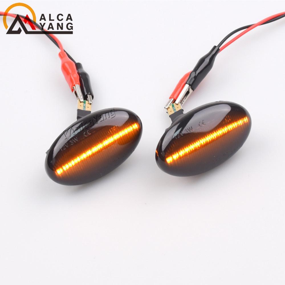 2x Dynamic LED Turn Signal Lights Side Marker Car Accessories for Mercedes-Benz Smart 450 & Benz W639 W168 W447