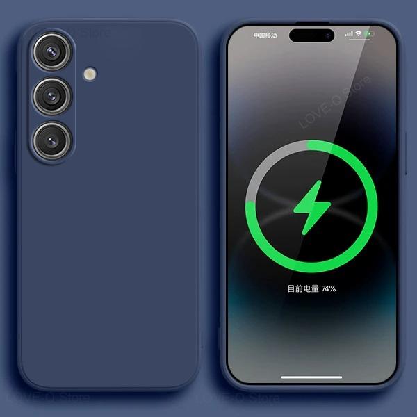 

Для S24 S23 S22 Ultra Чехлы Жидкий силиконовый чехол Для Samsung Galaxy S24 S23 S22 Ultra Plus S24Ultra Чехлы Чехлы Аксессуары For Samsung Galaxy S24 синий