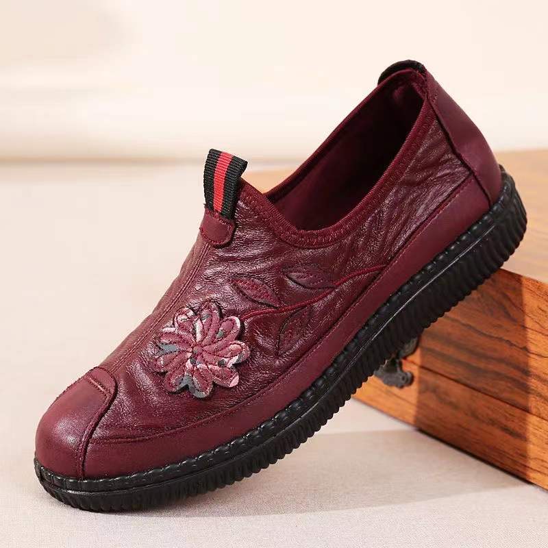 New Winter Old Beijing Cotton Shoes Women's Non-slip Soft-soled Polyurethane Mother Shoes Winter Velvet Cotton Shoes Snow Boots
