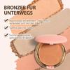 Shimmer Bronzer Powder, Highlighter Bronzer Contour Powder, Soft Texture, Natural Finish, All-Day Longevity, Lightweight, Breathable, Additive-Free