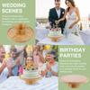 Wood Cake Plate with Clear Dome Lid Wooden Cake Display Stand Wooden Pedestal Stand for Cheese Chips Fruit Platter