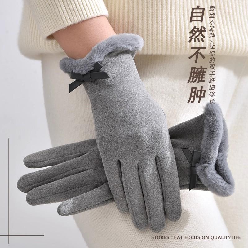 Handschuhe Damen können fahren, Fleece, dicker, winddicht, kältefest, warm und sanfte Explosion