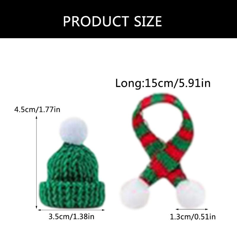 Practical Pack of 20 Small Christmas Hat Decorations Party Supplies for Stylish Bottles and Festival Home Decoration