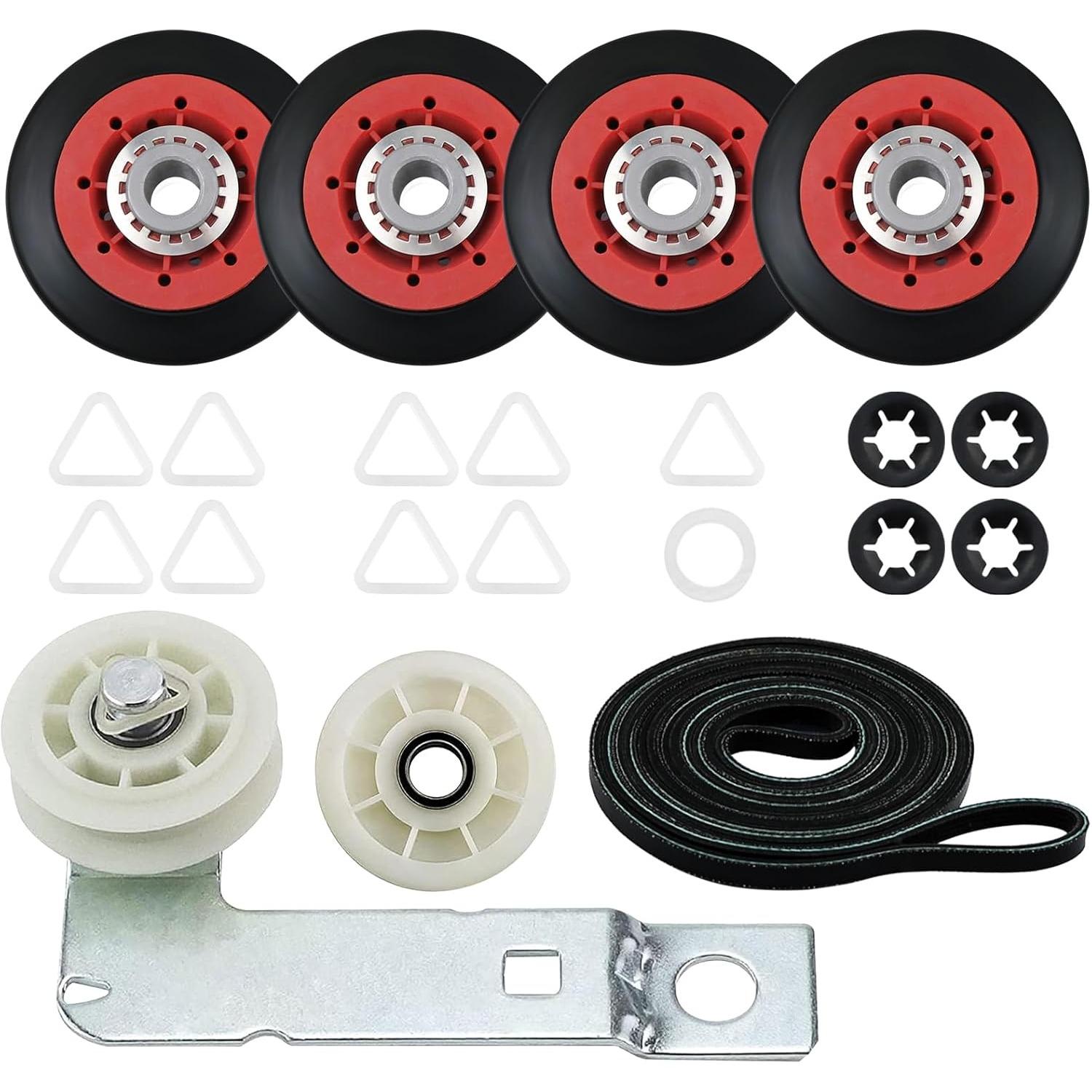 4392067 Dryer Repair Kit and W10837240 Dryer Idler Pulley Fit for Whirlpool Maytag Admiral Kenmore Dryer - Bravos Dryer parts and Duet Dryer Parts чёрный