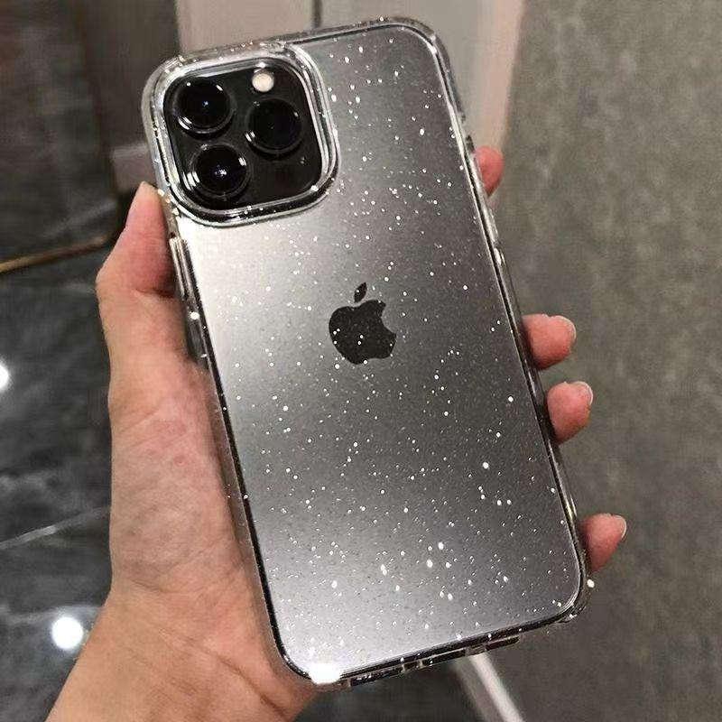 Bling Glitzer Transparent Handyhülle Für Für Iphone 17 Air 16 Pro Max 15 14 13 12 11 XS XR 7 8 Plus 16e Stoßfest Weiche Hülle