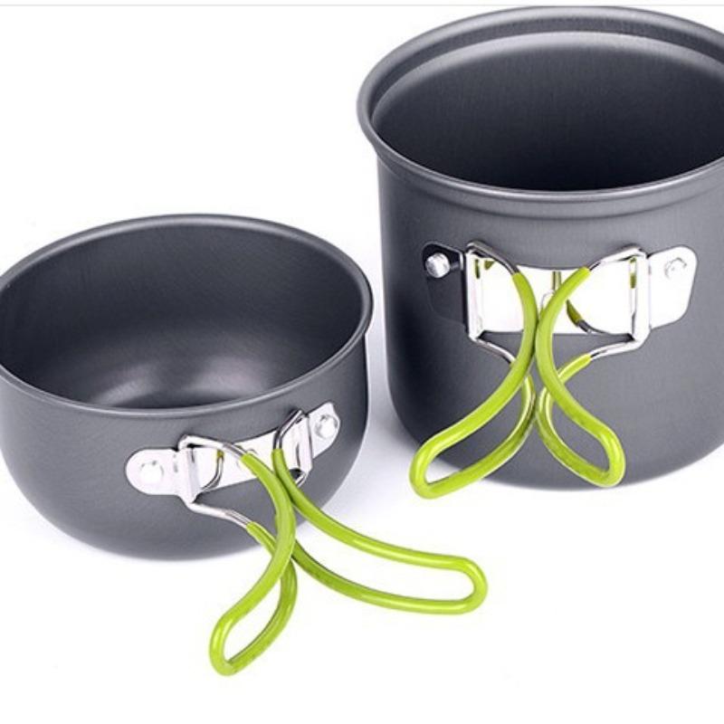 Outdoor Portable Camping Set Pot 101 Set Pot Picnic Cookware 1-2 Person Portable Set Pot