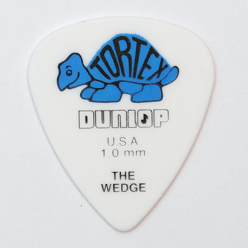 Jim Dunlop Tortex Wedge Picks with Musent Custom Players Picks (24-Pack) 1.00mm 424B100-BLU-24P