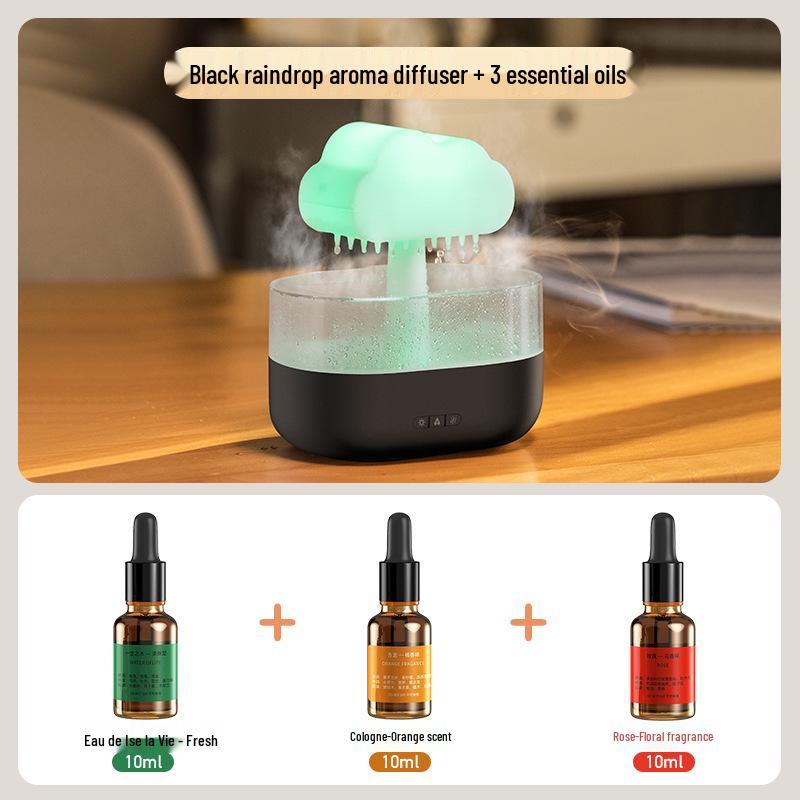 USB Rain Cloud Humidifier: Aromatherapy Diffuser with Seven-Color LED for Home and Bedroom