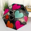 1pc Heart Flowers Automatic Open/Close Umbrella, Portable Folding Umbrella, Compact Travel Umbrella For145