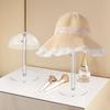 Spherical Top Acrylic Cap Holder With Protective Screw Designs For Hat Preservation Countertop Domed Hat Holder