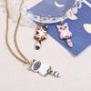 10PCs Cute Cat Charms Enamel Animal Cartoon Pendants Multicolor Gold Color Metal DIY Earrings Necklace Jewelry 3.9cm x 1.6cm