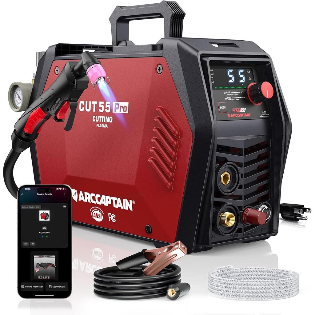 ARCCAPTAIN IControl CUT55 Pro Plasma Cutter 55A 230V EU Plug Non Touch Pilot Arc APP Control Plasma Cutter