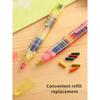 20-Color Interchangeable Core Crayons (4pc) - Oil Painting & Washable Paintbrush 2-in-1, Ideal for Students, Fancy Graffiti, Ric