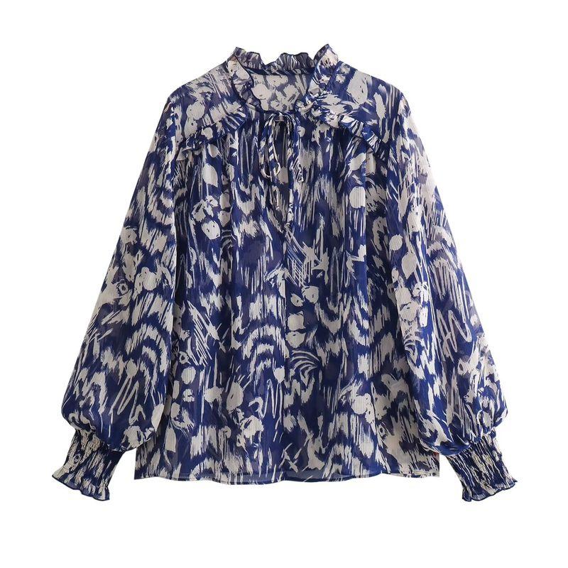 

Women s Kaslead Fashion Style Laminated Print Shirt Tops M