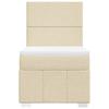 Box Spring Bed with Mattress Cream 90x200 cm Fabric