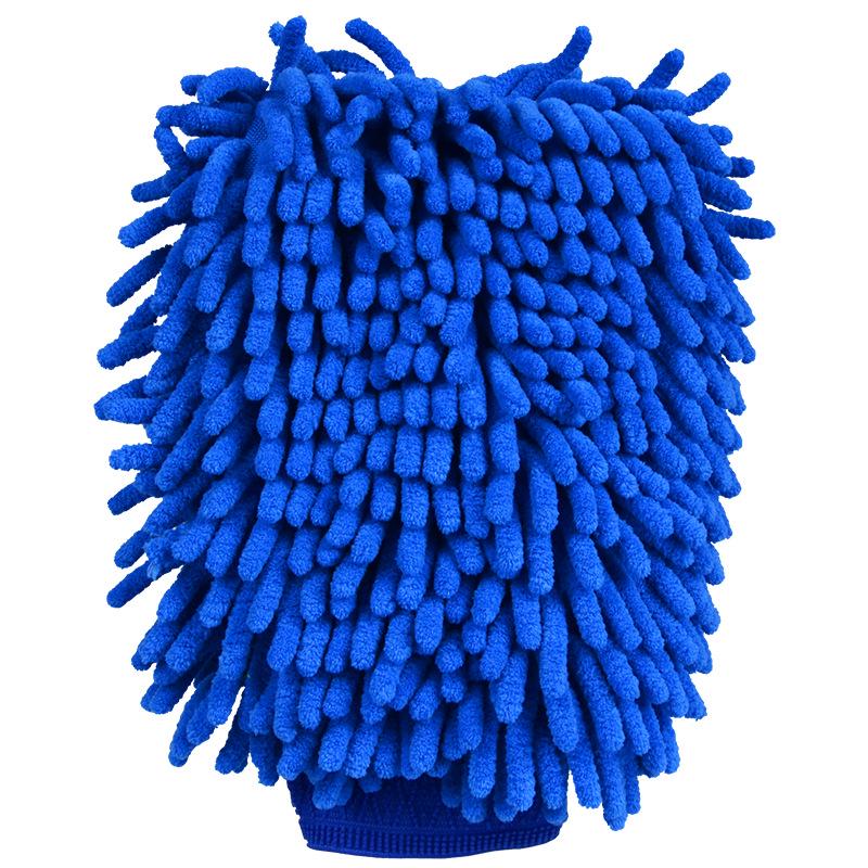 Double-Sided High-Density Chenille Car Wash Mitt - Colorful Microfiber