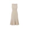 Elegant Sleeveless Triacetate Long A-Line Dress