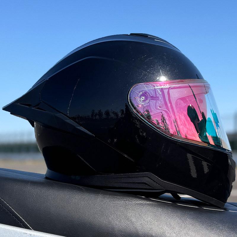 Motorcycle helmet,ABS men's and women's dual lens full face helmet, motorcycle sports car, all season full face helmet DOT