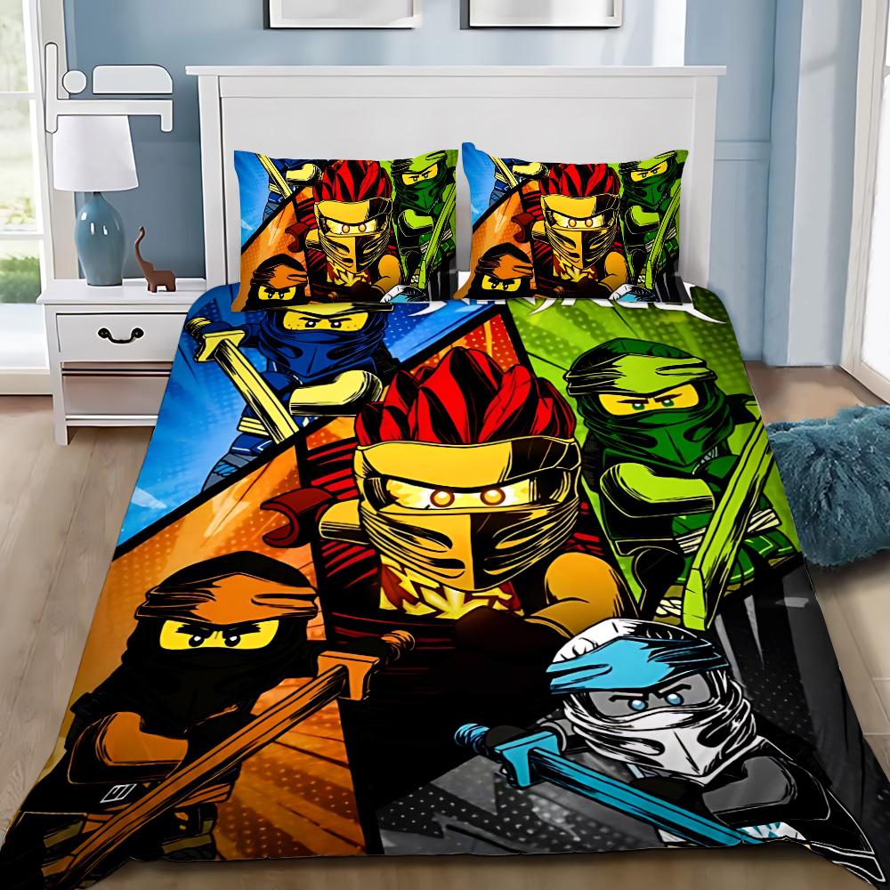 Hot Game N-ninjagos Duvet Cover Pillowcase N-ninjagos Bedding Set Adult Boy Girl Bedroom Decoration Single Double Large