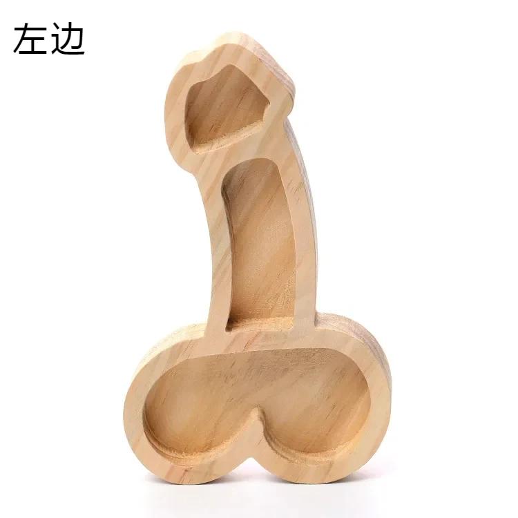 Lustiges Penisform-Brett Neuheit Käsebrett Einzigartiges Holztablett Snack Getränke Serviertablett Charcuterie Partyplatte 24/40cm