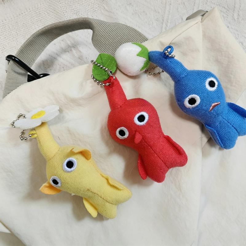 Mini Pikmin Series Plushie Anime Game Merchandise Keychain Bag Hanger Accessory Fans Collecting Items  Holiday Gifts For Friends