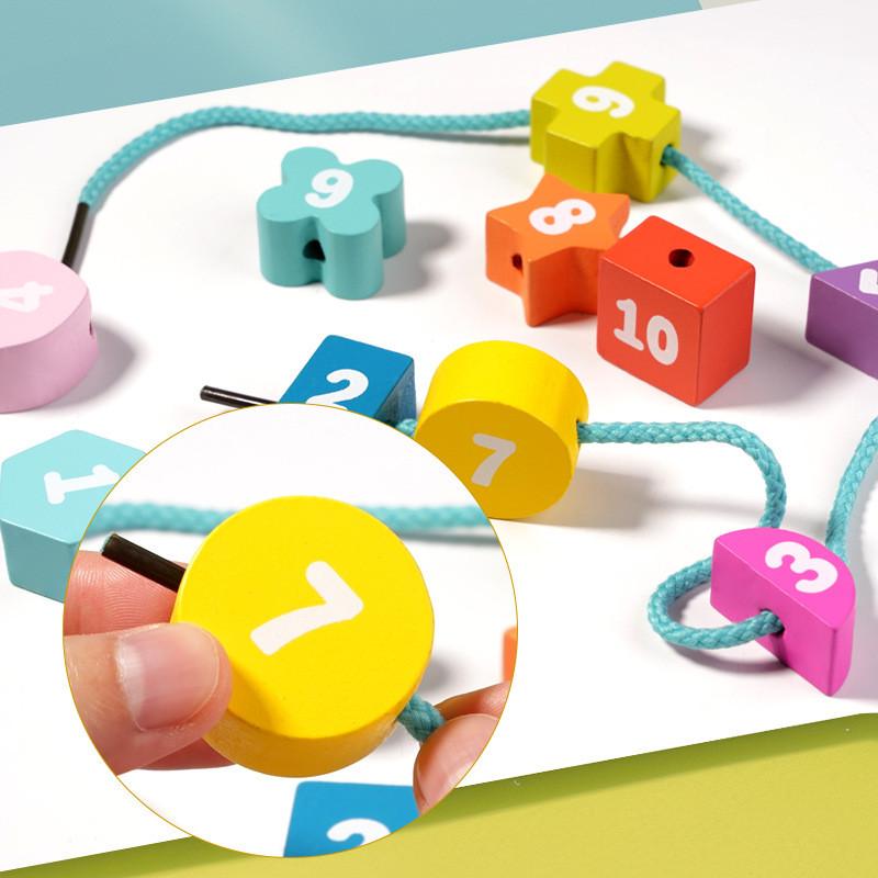 Wooden Caterpillar Number Matching Puzzle Educational Toy For Kids Learning And Development