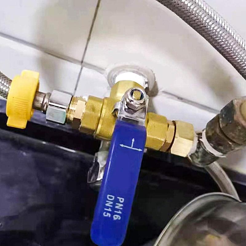 Robineți cu bilă cu trei căi din alamă rezistentă la coroziune cu mânere tip manetă Robineți cu bilă cu trei căi cu model T Heavy Duty pentru uz casnic