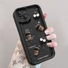 Applicable To Apple 14promax Mobile Phone Case New IPhone 15/13 Frosted Silicone 12 Coffee Briquette Doll