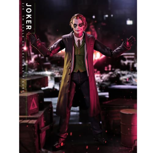 HiPlay Fondjoy DC Figure The Dark Knight Joker Heath Ledger DC1006B 1/9 Scale Action Figure, Painted and Finished