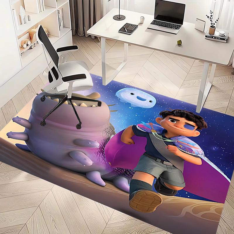 1pc Elio Ooooo & Glordon1 Print Area Rug - Soft, Washable Non-Slip Indoor Mat, Living Room, Home Office Decorative Rug,Office Decorative